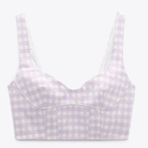 SET Gingham Zara Crop Top and Shorts - Picture 2 of 8